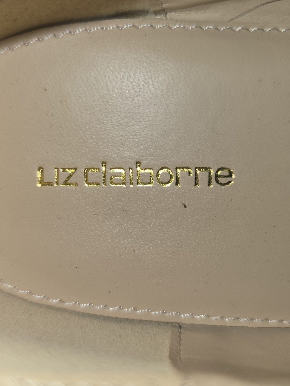 LIZ CLAIBORNE TIMES CROC-EMBOSSED LOAFERS GOLD TRIM HARDWARE SLIP ON WOMENS 10 - Picture 10 of 11